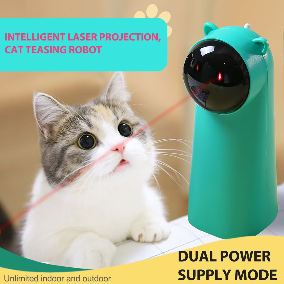 Automatic Cat Laser Toy — Interactive Cat Toy for Indoor Cats
