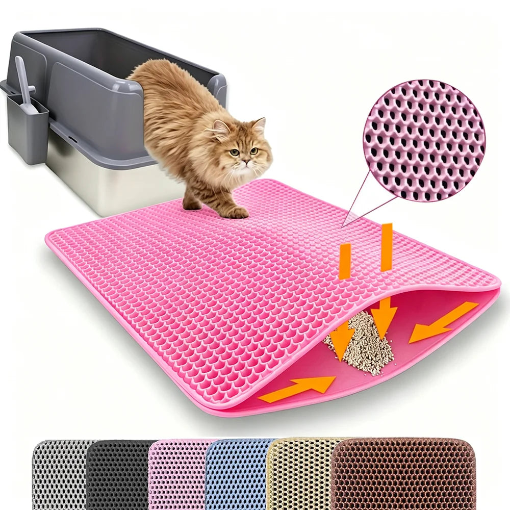 Honeycomb Cat Litter Trapping Mats — 2-Pack