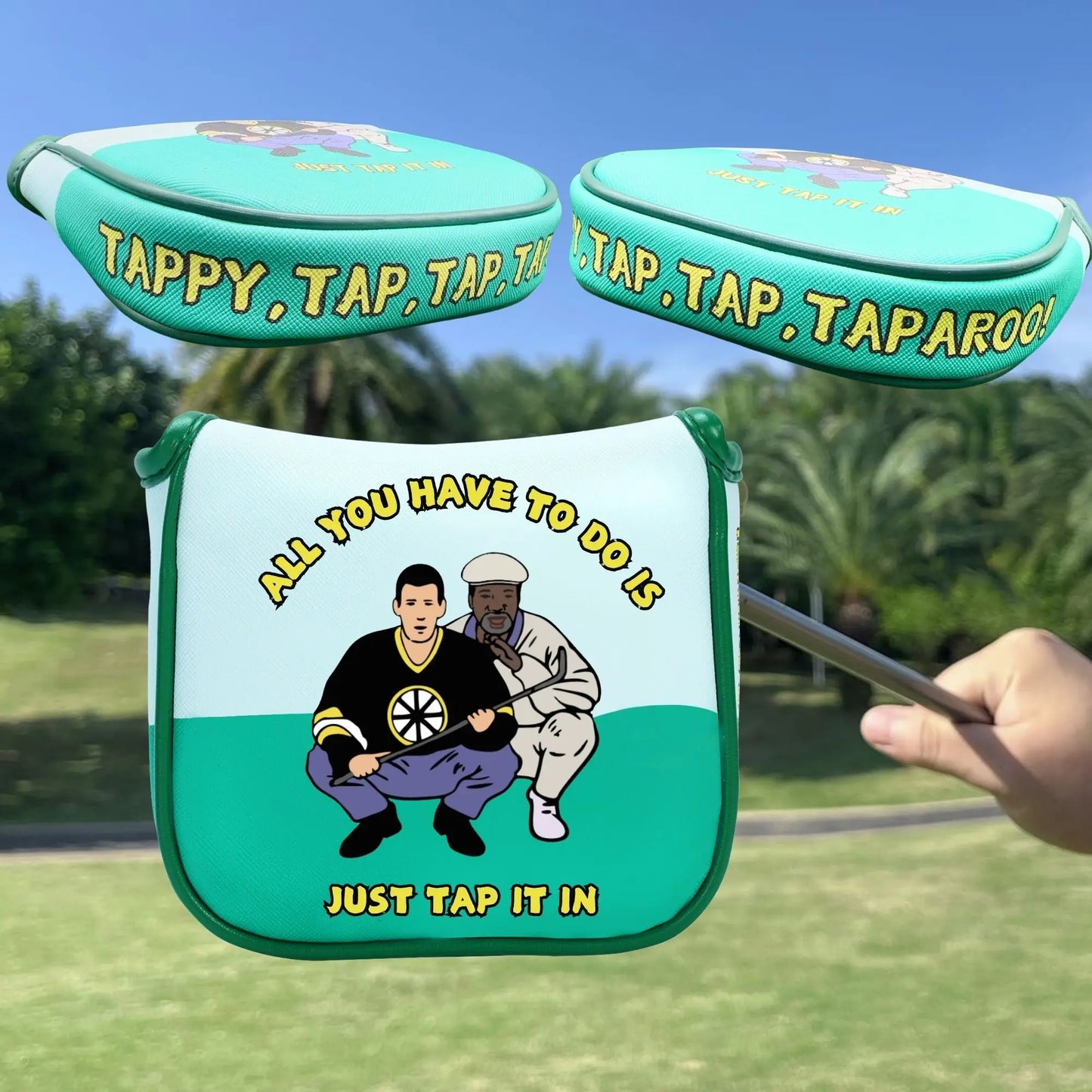 Funny Cartoon Pattern Golf Putter Headcover, Durable Golf Putter Headcover, Golf Accessories for Golfers, Fits Most of Blade Putters, Protection, Golf Gear, Golf Equipment, Golf Supply