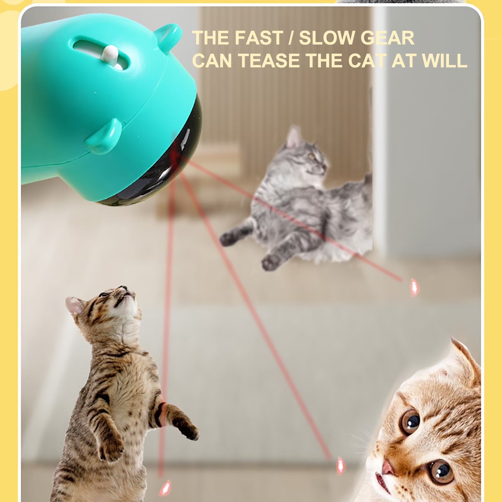EWASWON Automatic Cat Laser Toy Interactive Cat Toys for Indoor Cats/Kitty/Dogs,​Laser Toys for Bored Indoor Adult Cats