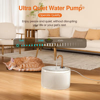 Ceramic Cat Water Fountain — Filtered Pet Drinking Fountain