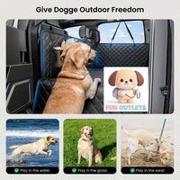 Dog Backseat Expander — Large Hard Bottom Car Seat Cover, Holds 400 lbs