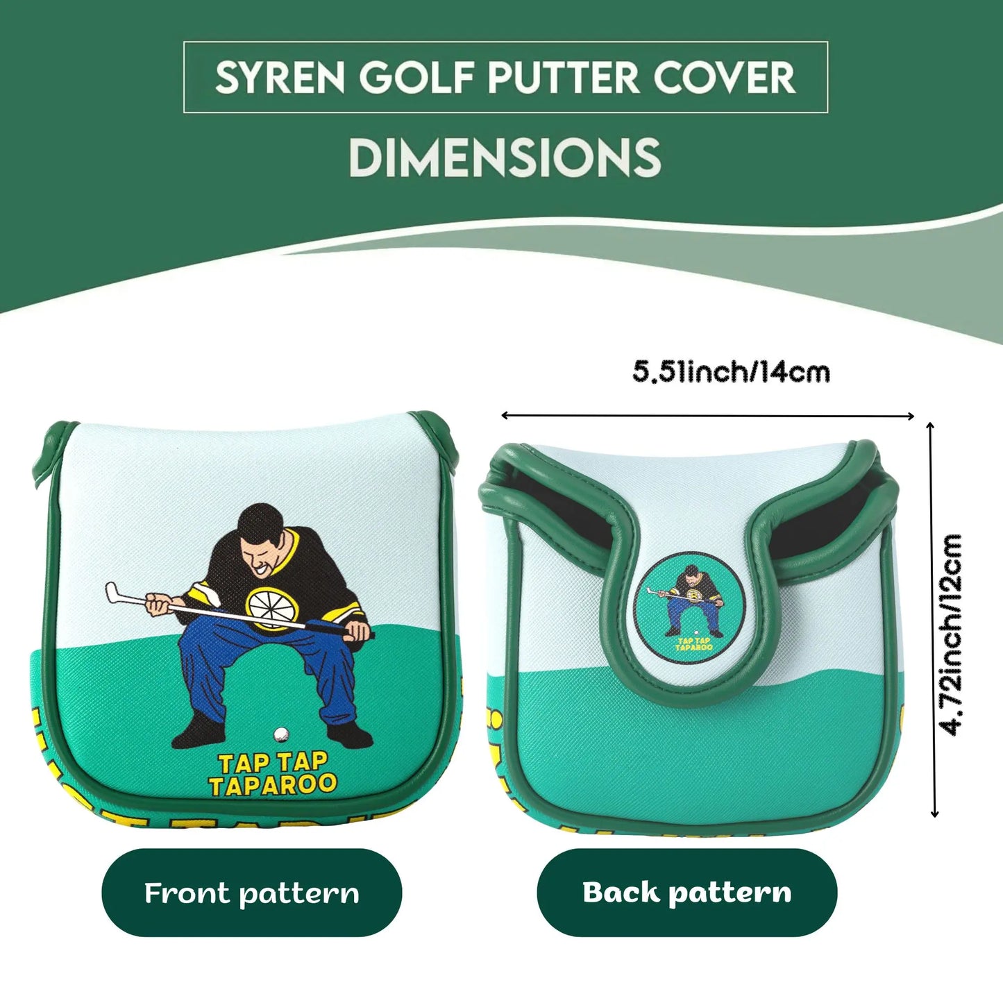 Funny Cartoon Pattern Golf Putter Headcover, Durable Golf Putter Headcover, Golf Accessories for Golfers, Fits Most of Blade Putters, Protection, Golf Gear, Golf Equipment, Golf Supply