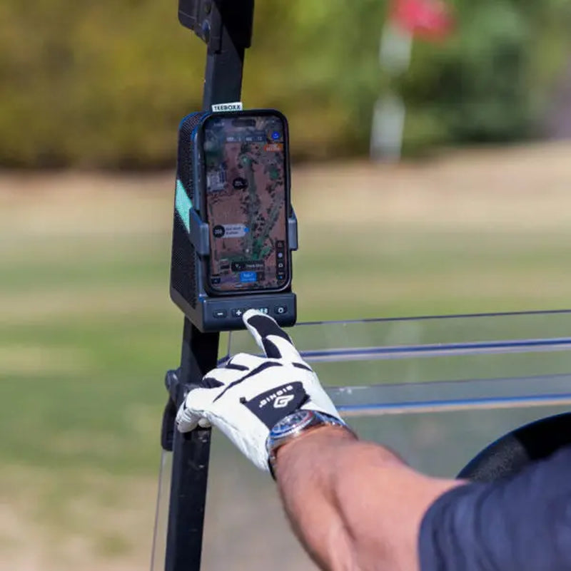Teeboxx Golf Cart Bluetooth Speaker with Magnetic Phone Holder & Wireless Phone Charger – Portable Golf Cart Mount Speaker, Golf Accessories for Golfers | PGA Show 2026 Innovation Winner