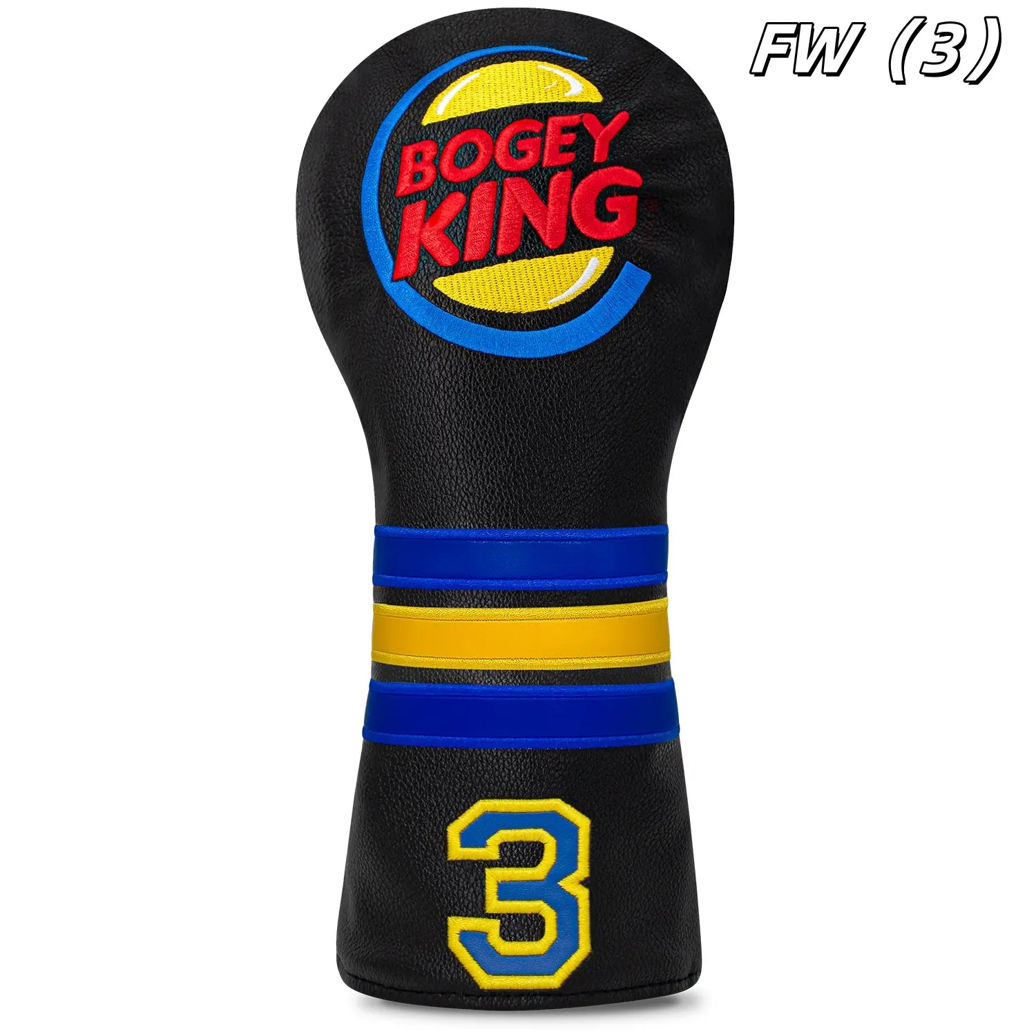 Blue King Series Golf Club Head Covers, Golf Accessories, Golf Supply, Durable PU Material, Dust-Proof Design, Ideal Gift for Golf Enthusiasts & Unisex Accessory, Golf Gear