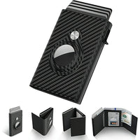 Wallet for Mens Smart Wallet Leather Card Holder Smart,Slim,Minimalist Wallet, Wallet 9-14 Card Capacity | ID Window | Cash Slot