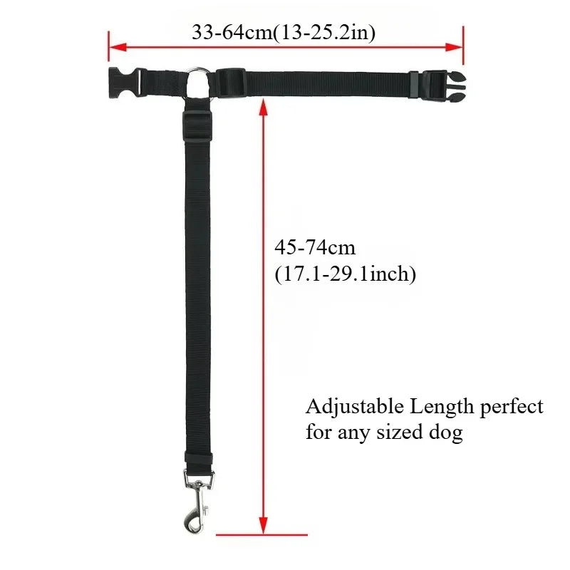 2-In-1 Dog Car Seat Belt & Leash — Pet Safety Belt