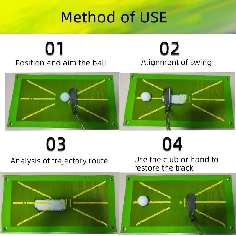 Portable Golf Training Mat, Durable & Portable Golf Hitting Mat, Golf Swing Training Aid, Golf Training Tool, Golf Training Accessories for Indoor & Outdoor Practice, Golf Accessory, Golf Gear, Golf Training Aids, Golf Practice Equipment