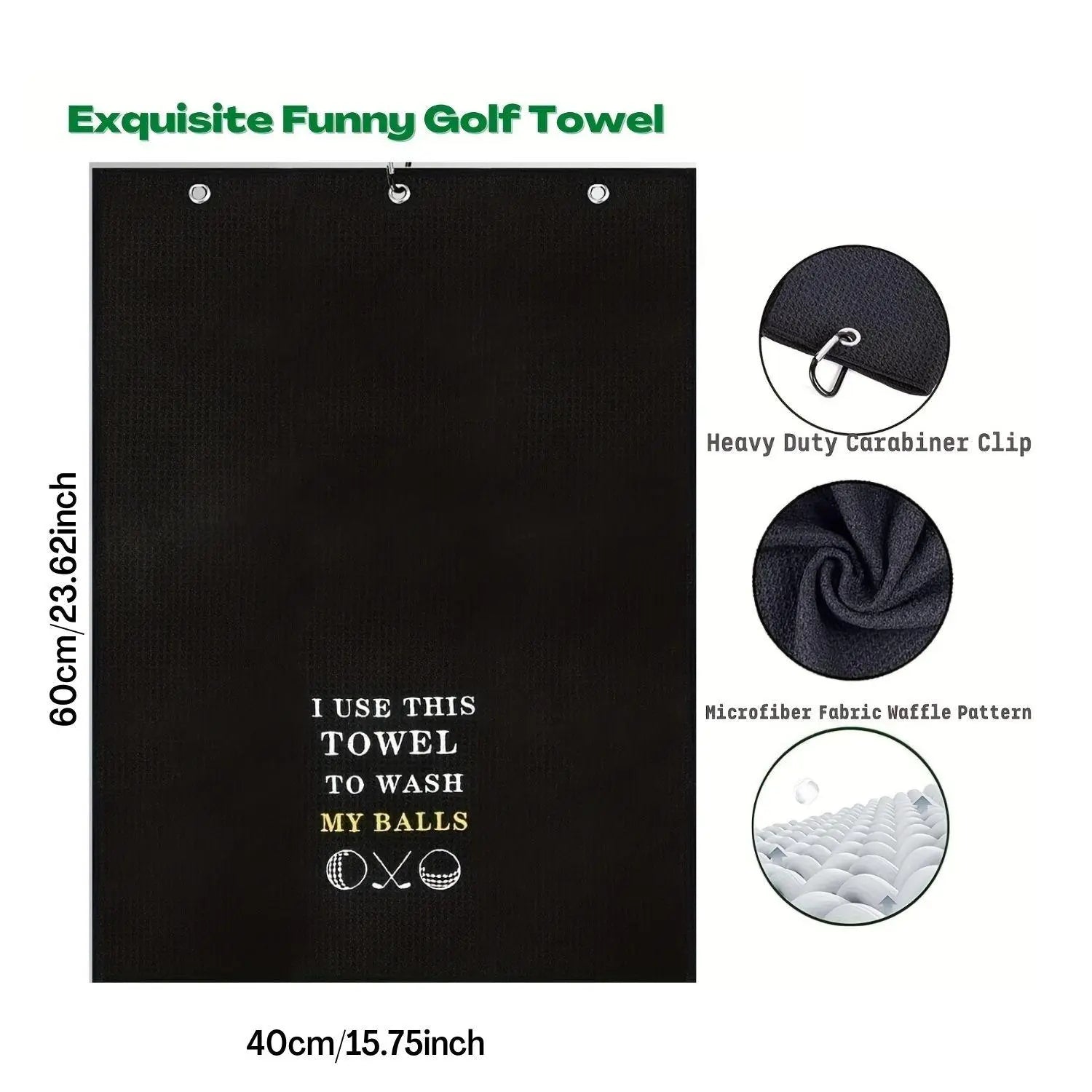 Golf Towel, Funny Slogan Golf Towel, Golf Accessories for Outdoor, Golf Gift, Golf Gift Accessory