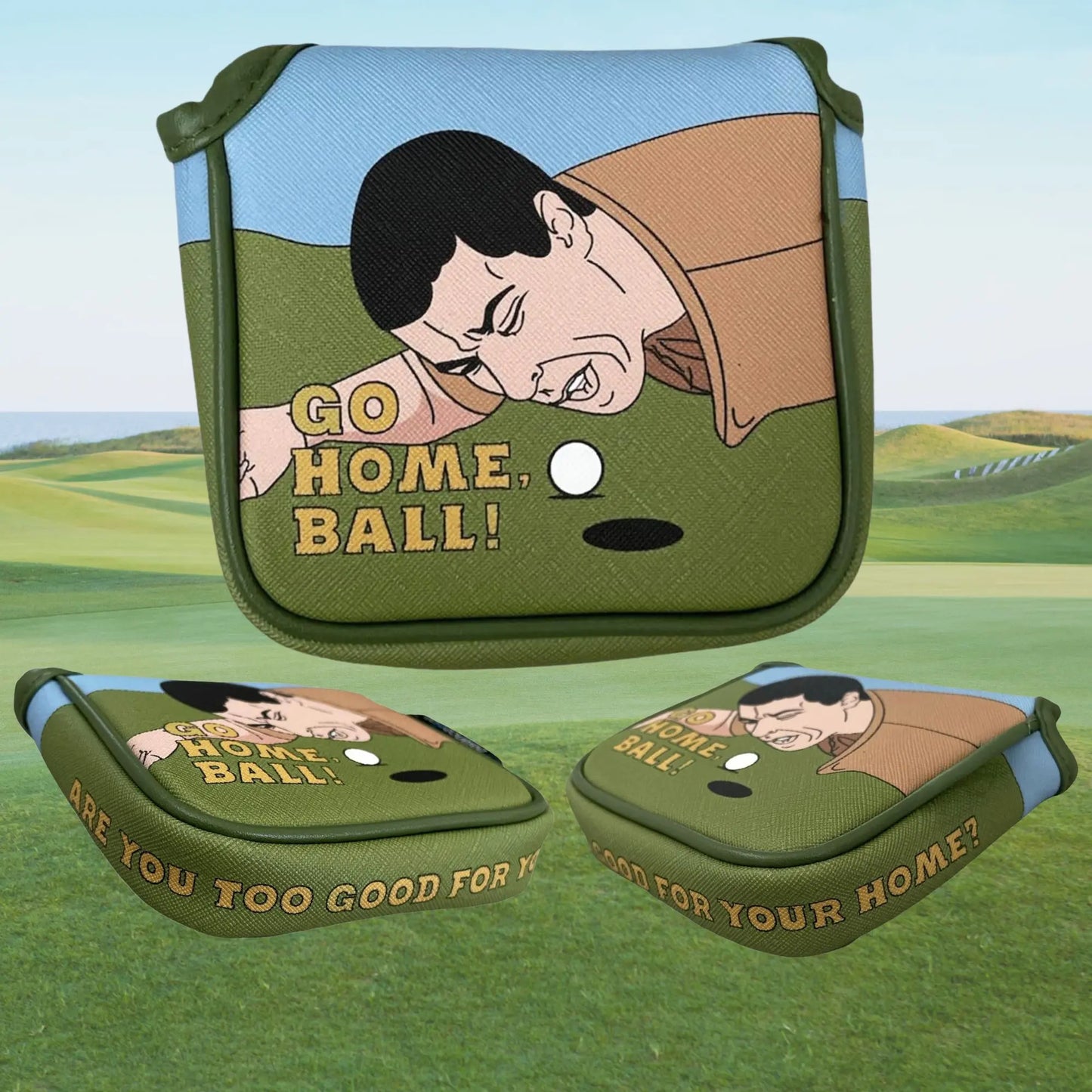 Funny Cartoon Pattern Golf Putter Headcover, Durable Golf Putter Headcover, Golf Accessories for Golfers, Fits Most of Blade Putters, Protection, Golf Gear, Golf Equipment, Golf Supply