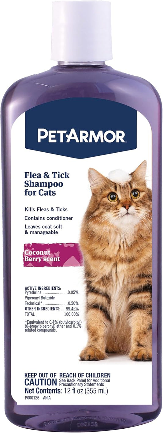 Flea & Tick Shampoo for Dogs & Cats — Gentle Flea Treatment Wash