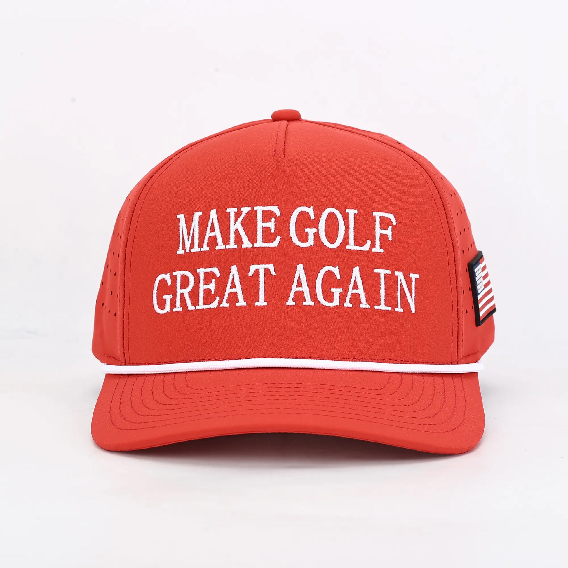 Curves & Clubs Make Golf Great Again Hat – Funny Patriotic Golf Hat for Men – MAGA Golf Hats Mens Golf Hats – Rope Hat Golf Gifts for Golfers