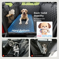 Dog Backseat Expander — Large Hard Bottom Car Seat Cover, Holds 400 lbs