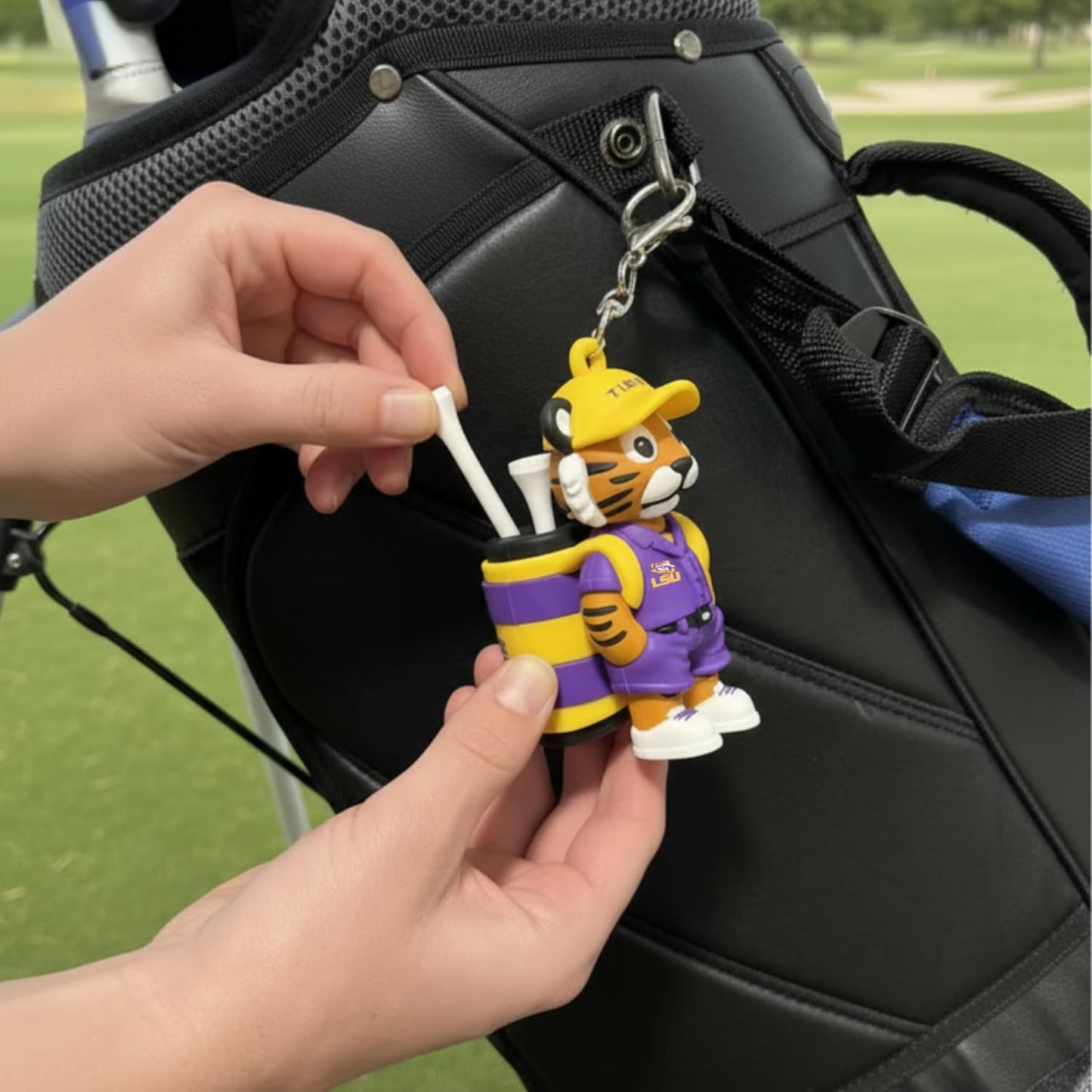 NCAA Mascot Golf Tee Holders, Includes 8 Golf Tees, Fun Golf Accessory, Stylish Golf Bag Add-On, Unique Golf Gift for Men & Women | Holds Four Golf Tees