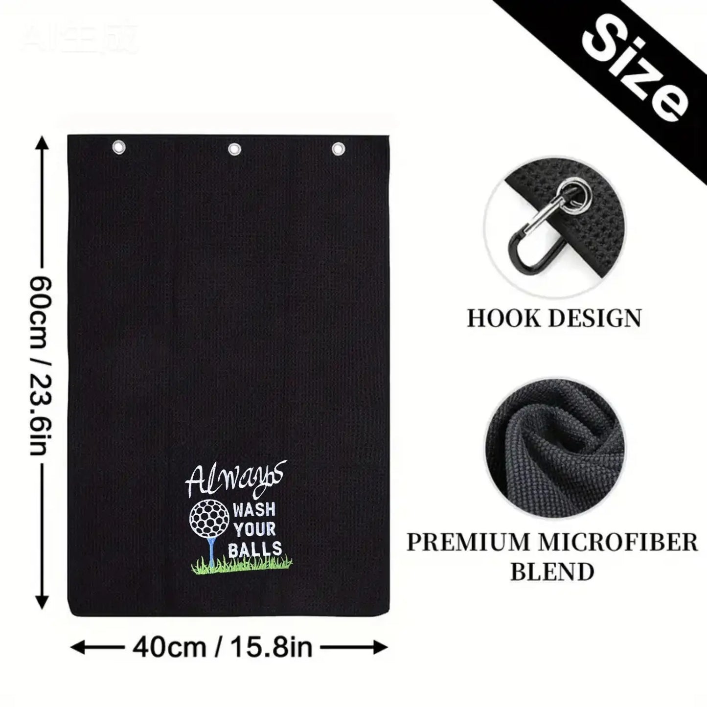 Golf Towel, Funny Slogan Golf Towel, Golf Accessories for Outdoor, Golf Gift, Golf Gift Accessory