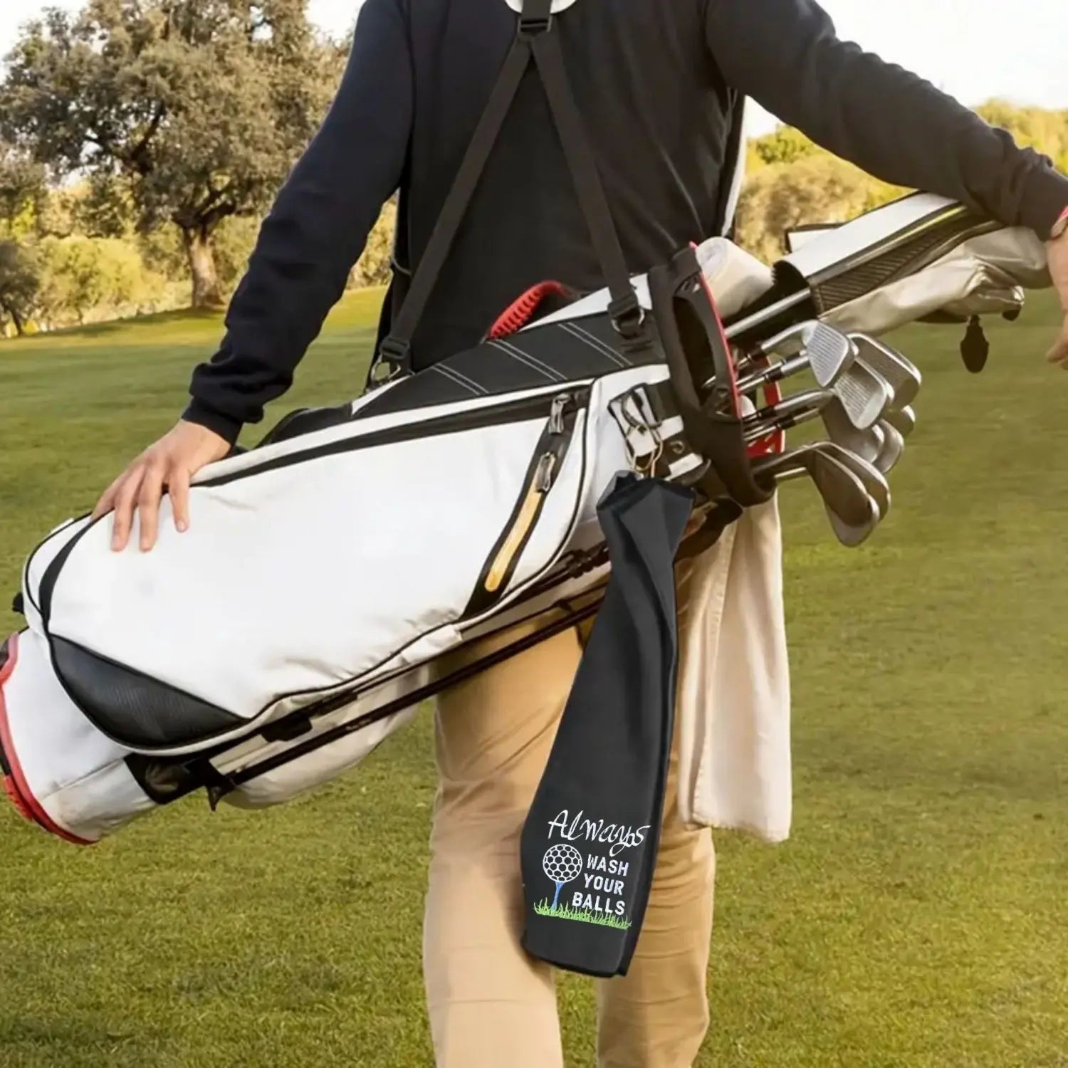 Golf Towel, Funny Slogan Golf Towel, Golf Accessories for Outdoor, Golf Gift, Golf Gift Accessory