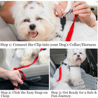 Dog Car Seat Belt — Adjustable Pet Safety Belt for Cars