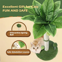 40" Palm Tree Cat Scratching Post & Tower