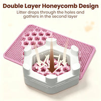 Honeycomb Cat Litter Trapping Mats — 2-Pack