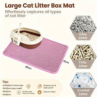 Honeycomb Cat Litter Trapping Mats — 2-Pack