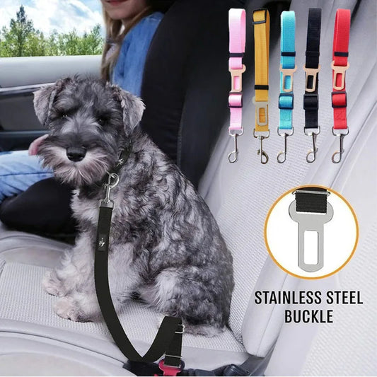 Dog Car Seat Belt — Adjustable Pet Safety Belt for Cars