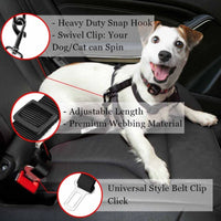 Dog Car Seat Belt — Adjustable Pet Safety Belt for Cars
