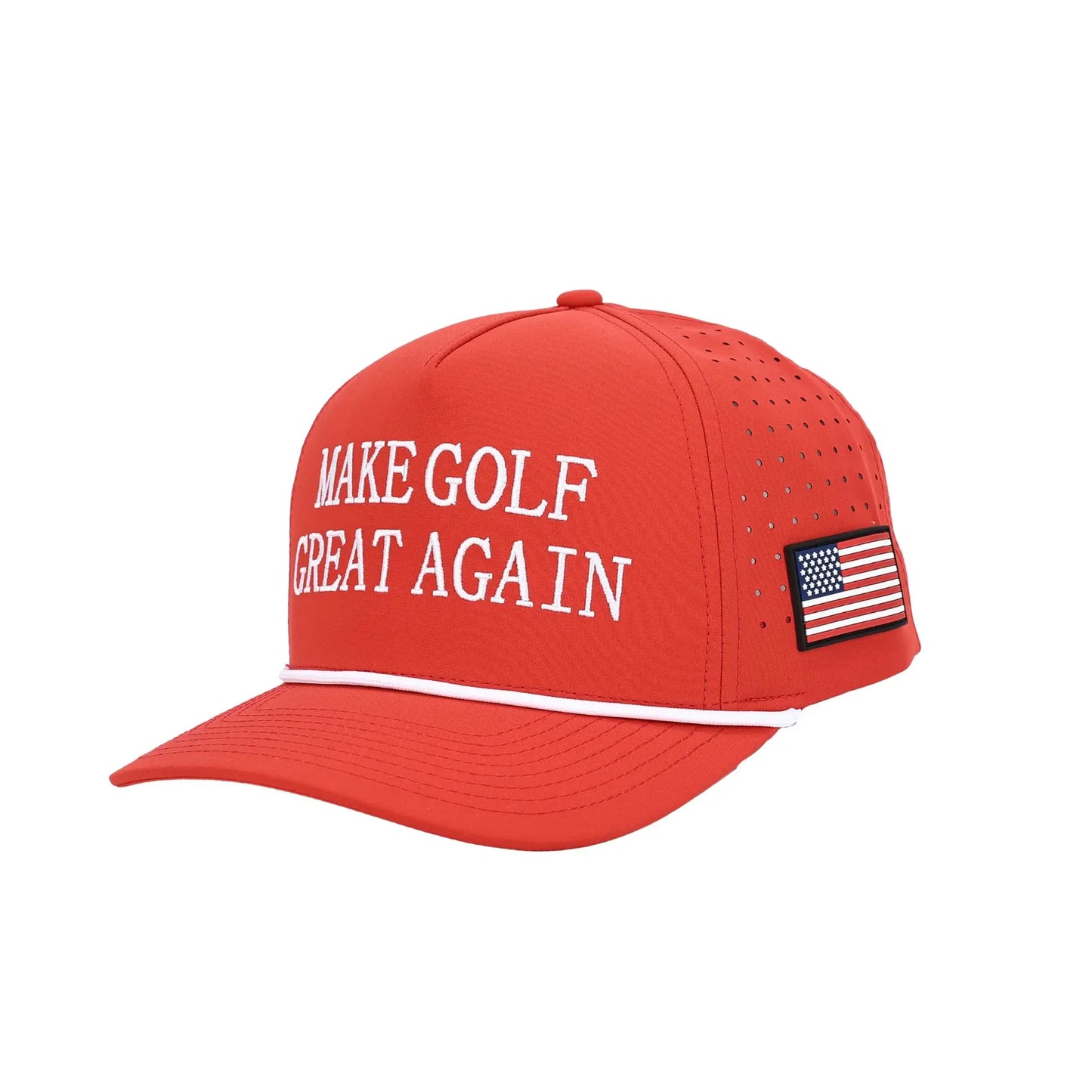 Curves & Clubs Make Golf Great Again Hat – Funny Patriotic Golf Hat for Men – MAGA Golf Hats Mens Golf Hats – Rope Hat Golf Gifts for Golfers