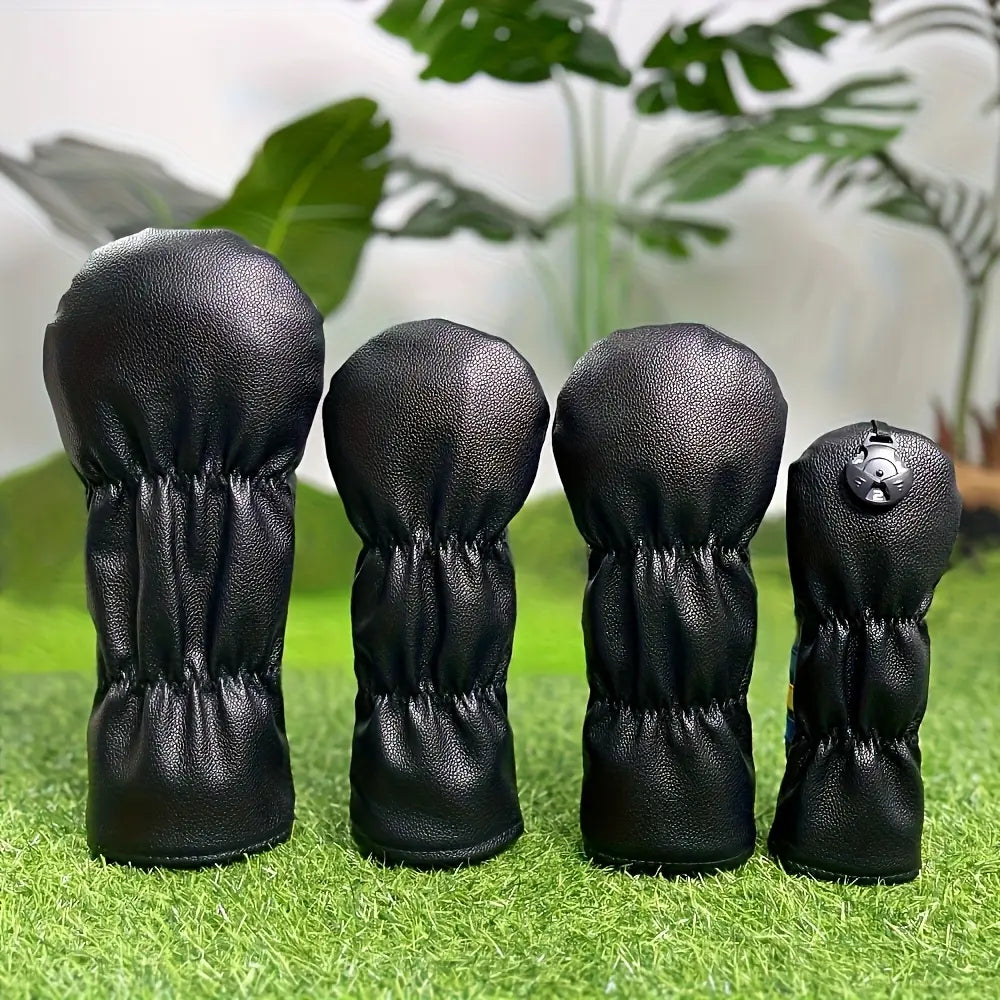 Blue King Series Golf Club Head Covers, Golf Accessories, Golf Supply, Durable PU Material, Dust-Proof Design, Ideal Gift for Golf Enthusiasts & Unisex Accessory, Golf Gear
