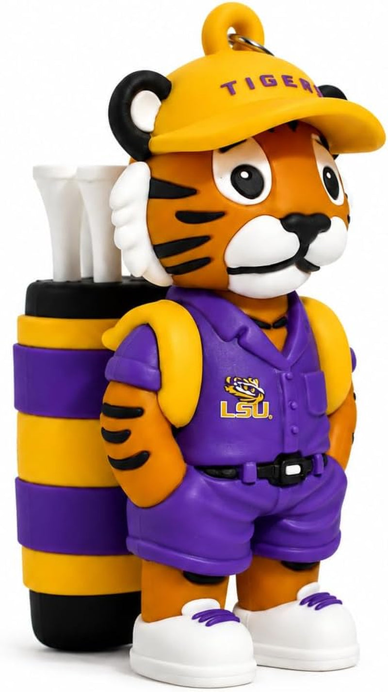 NCAA Mascot Golf Tee Holders, Includes 8 Golf Tees, Fun Golf Accessory, Stylish Golf Bag Add-On, Unique Golf Gift for Men & Women | Holds Four Golf Tees