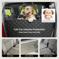 Dog Backseat Expander — Large Hard Bottom Car Seat Cover, Holds 400 lbs