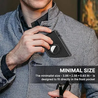 Wallet for Mens Smart Wallet Leather Card Holder Smart,Slim,Minimalist Wallet, Wallet 9-14 Card Capacity | ID Window | Cash Slot