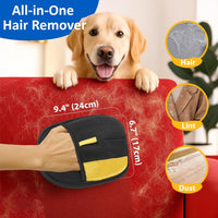 Pet Hair Remover Gloves — Anti-Static Dog & Cat Grooming Gloves, 2-Pack