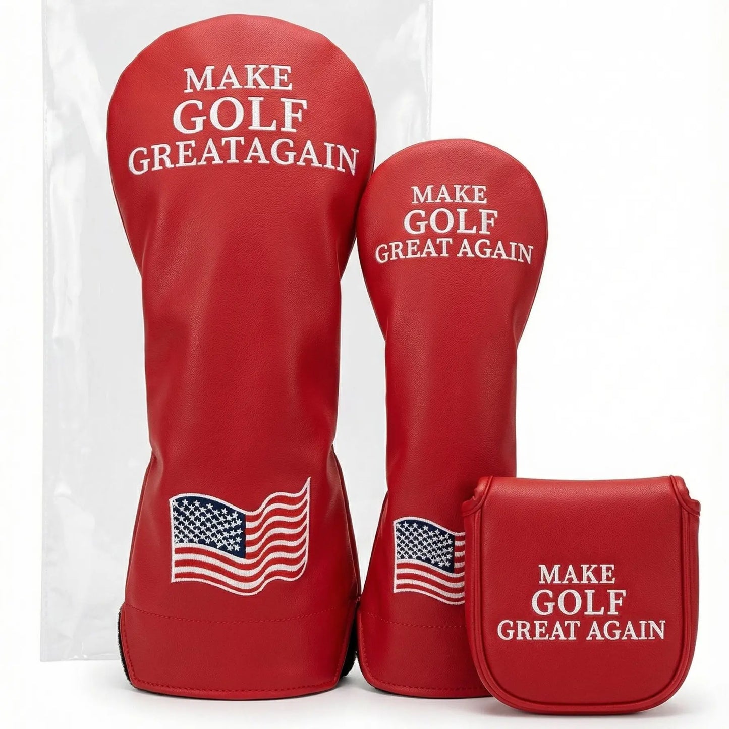 Make Golf Great Again Headcover – Curves and Clubs Funny Golf Club Cover – Trump Golf Head Cover – Trump Driver Headcover – Golf Club Covers – Donald Trump Golf Club Head Covers – Trump Golf Club Head Covers – Trump Head Cover