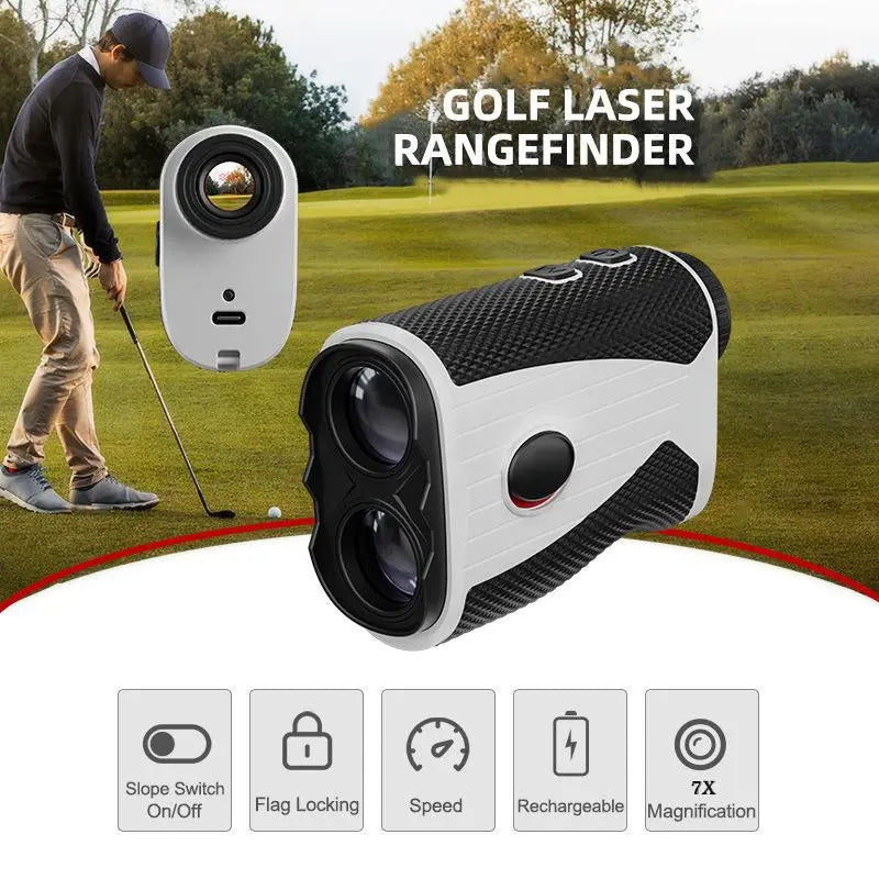Golf Rangefinder, 1 Count 1200 Yard Golf Laser Rangefinder, 7X Magnification Golf Distance Rangefinder with Magnetic Holder, Perfect for Golf Enthusiast, Golf Gear, Golf Accessories, Golf Equipment