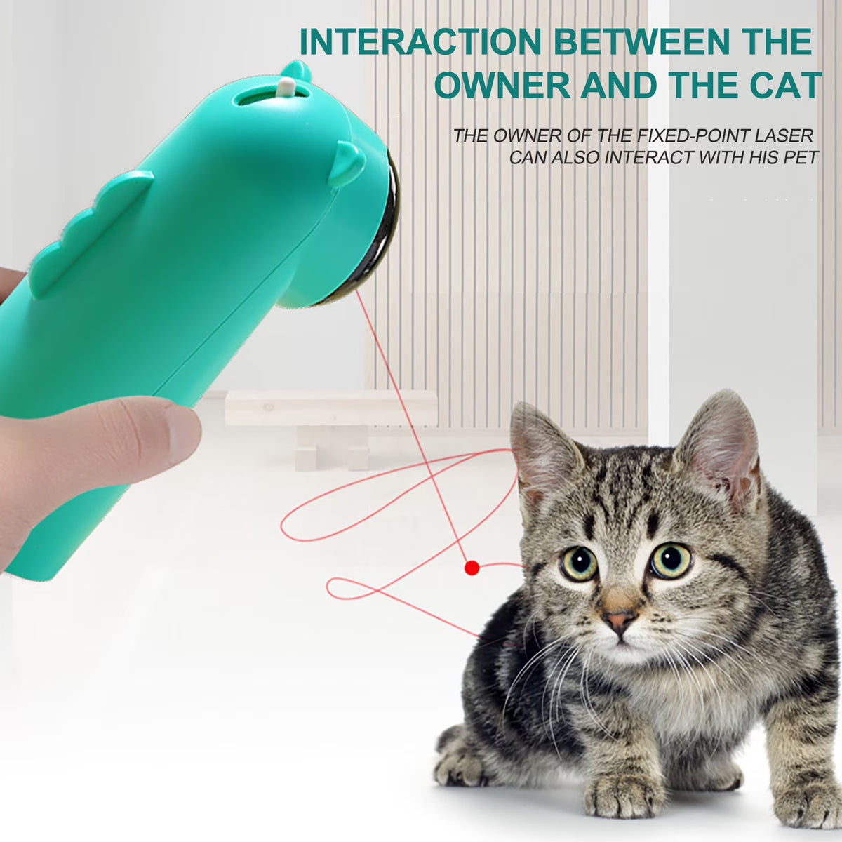 EWASWON Automatic Cat Laser Toy Interactive Cat Toys for Indoor Cats/Kitty/Dogs,​Laser Toys for Bored Indoor Adult Cats