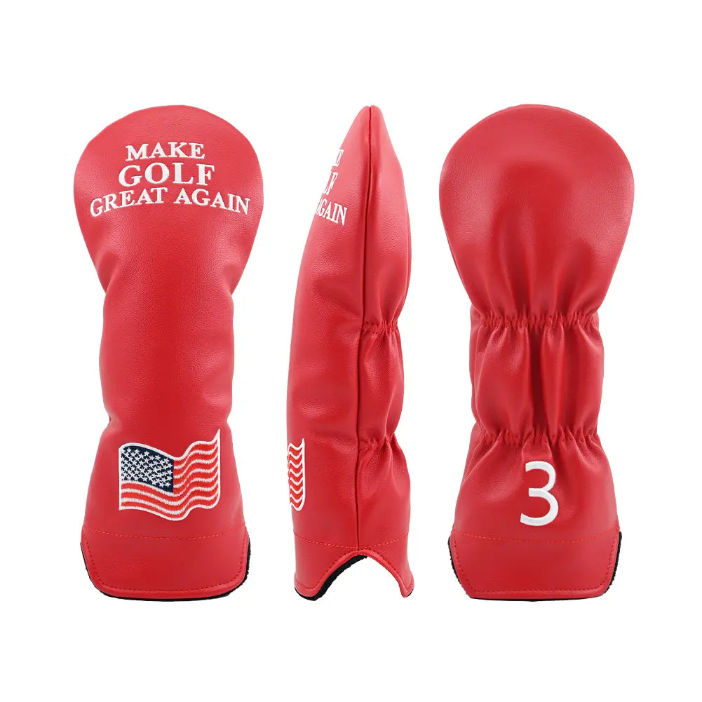 Make Golf Great Again Headcover – Curves and Clubs Funny Golf Club Cover – Trump Golf Head Cover – Trump Driver Headcover – Golf Club Covers – Donald Trump Golf Club Head Covers – Trump Golf Club Head Covers – Trump Head Cover