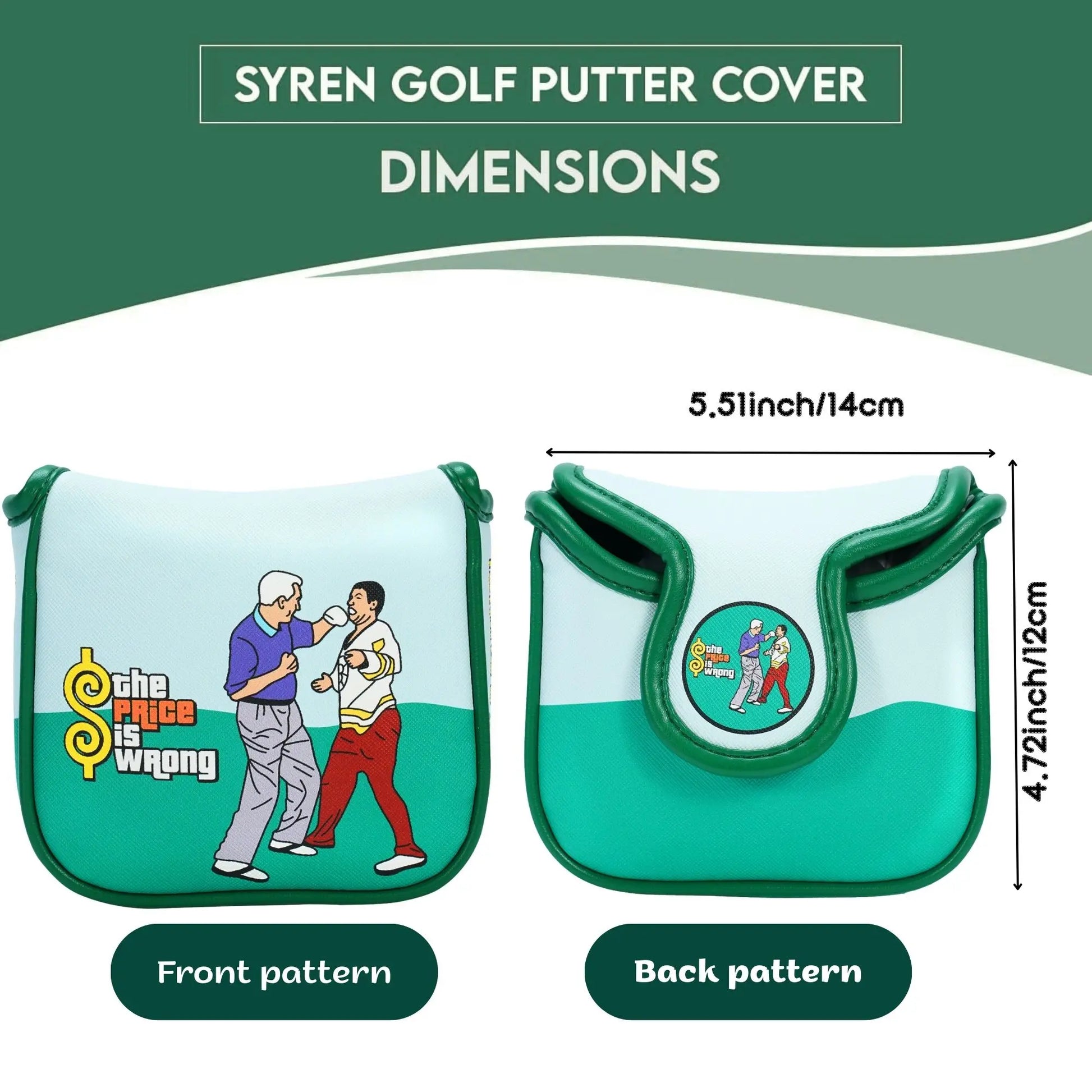 Funny Cartoon Pattern Golf Putter Headcover, Durable Golf Putter Headcover, Golf Accessories for Golfers, Fits Most of Blade Putters, Protection, Golf Gear, Golf Equipment, Golf Supply