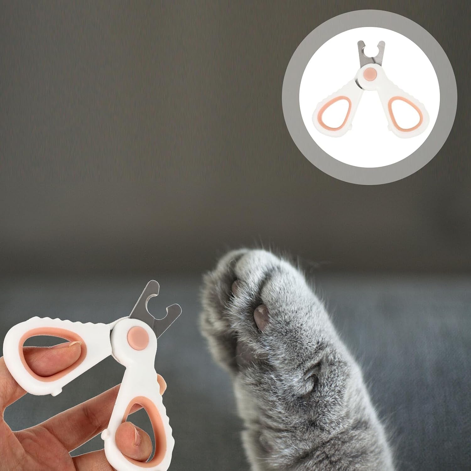 Pet Nail Trimming Tool for Cats and Dogs Precise Claw Cutter with Clean Design Easy and Safe Nail Care for Beginners Pink Professional Grooming Clippers