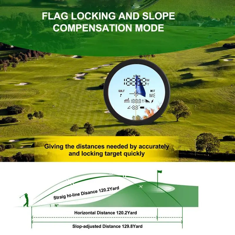 Golf Rangefinder, 1 Count 1200 Yard Golf Laser Rangefinder, 7X Magnification Golf Distance Rangefinder with Magnetic Holder, Perfect for Golf Enthusiast, Golf Gear, Golf Accessories, Golf Equipment