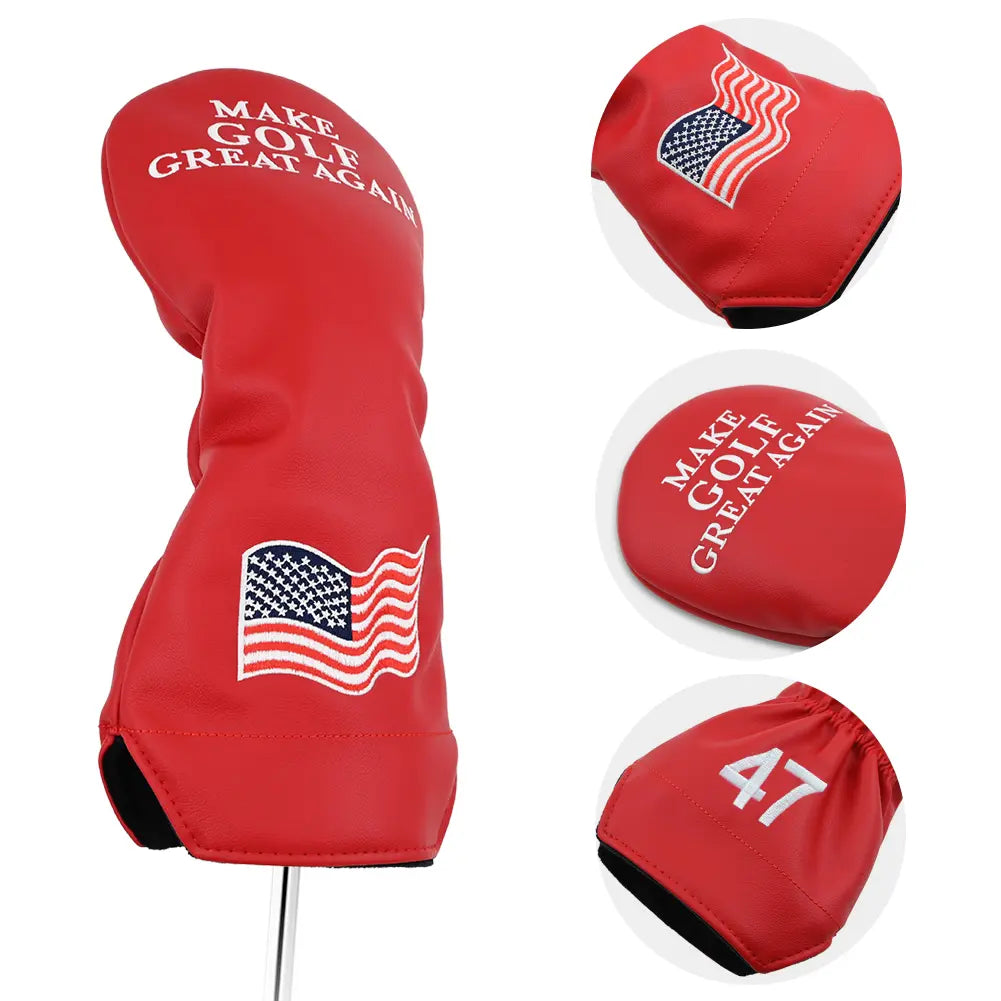 Make Golf Great Again Headcover – Curves and Clubs Funny Golf Club Cover – Trump Golf Head Cover – Trump Driver Headcover – Golf Club Covers – Donald Trump Golf Club Head Covers – Trump Golf Club Head Covers – Trump Head Cover