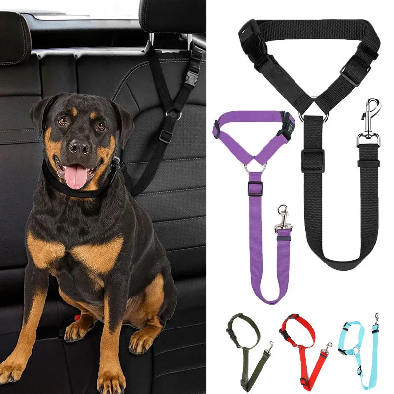 2-In-1 Dog Car Seat Belt & Leash — Pet Safety Belt