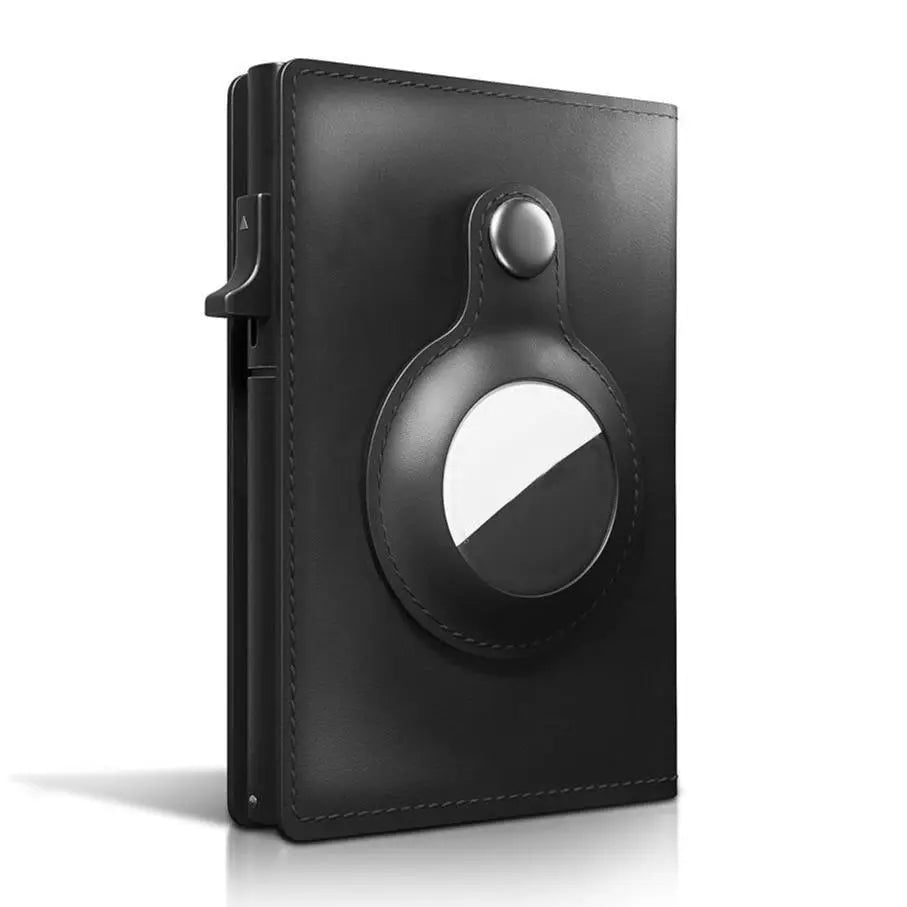 Novyuma Atlas™ — Slim Carbon Fiber Wallet with RFID Blocking & Tracker Slot — Black